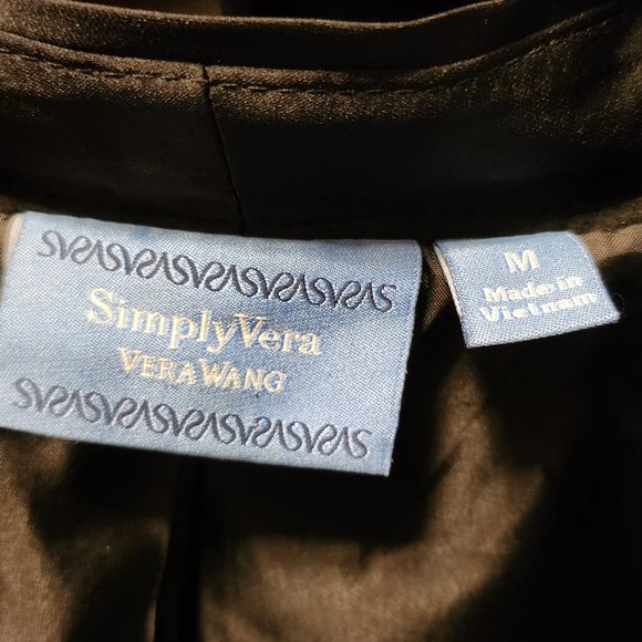 Simply Vera by Vera Wang Wool Blend Gray & Black Blazer - Picture 5 of 8